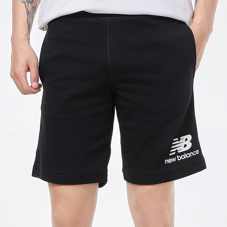 New Balance Essentials Stacked Logo Shorts Asia Sizing 'Black' AMS03558-BK