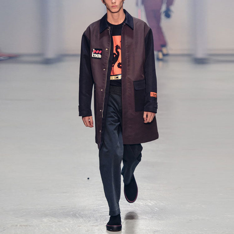 Men's HERON PRESTON Pattern Short Sleeve Black HMAA004F197600030488