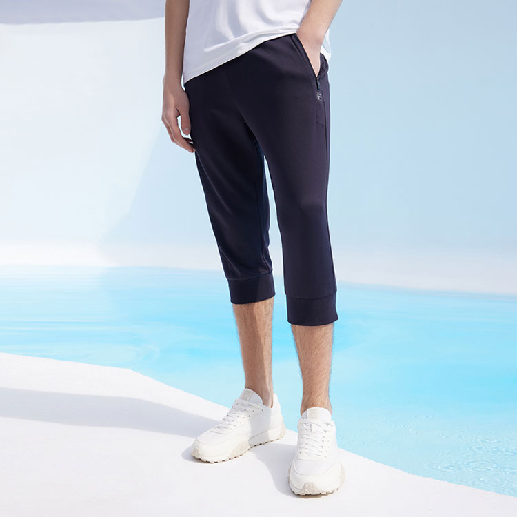 FILA Casual Sports Knit Cropped Pants Blue F11M122604F-NV