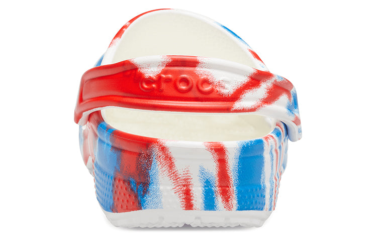 Crocs Classic Pattern Wear-Resistant Non-Slip Sports Unisex White Blue Red Sandals 'White Blue Red' 205453-928