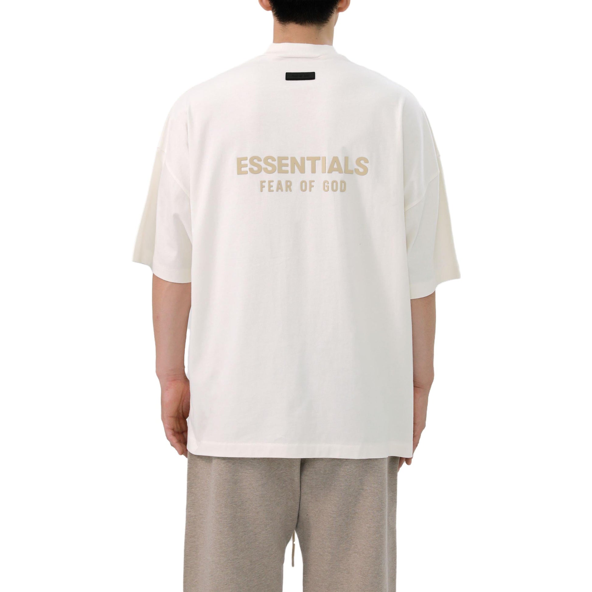Fear of God Essentials FW23 V-Neck T-shirt 'Cloud Dancer' 125BT234111F