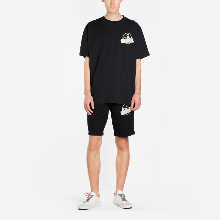 Off-White Bronzing arrow printing Unisex Black OMAA038G20JER0021048