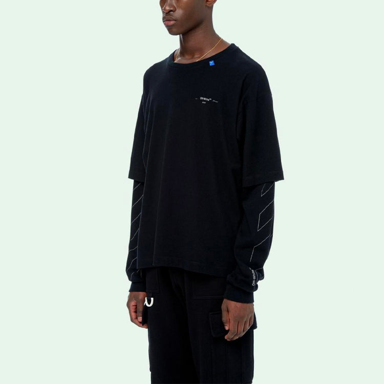 Off-White Arrow Printing Long Sleeves Version Black OMAB022E191850031091