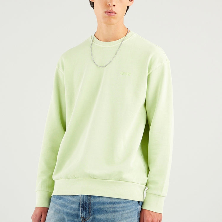Men's Levis Embroidered Logo Round Neck Long Sleeves Green 87466-0002