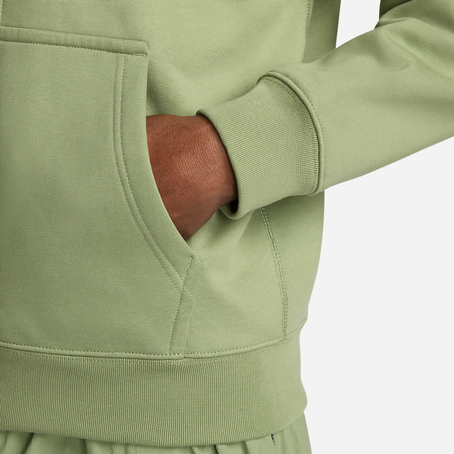 Nike Solo Swoosh Fleece Full Zip Jackets 'Oil Green' DR0403-386
