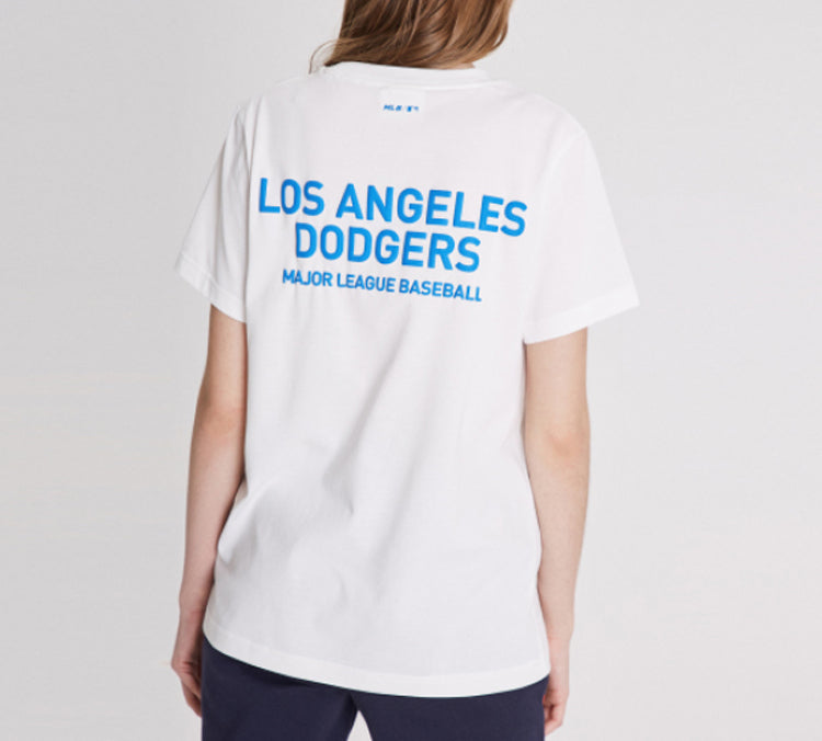 MLB Los Angeles Dodgers Chest Printing Short Sleeve White 31TS21931-07W