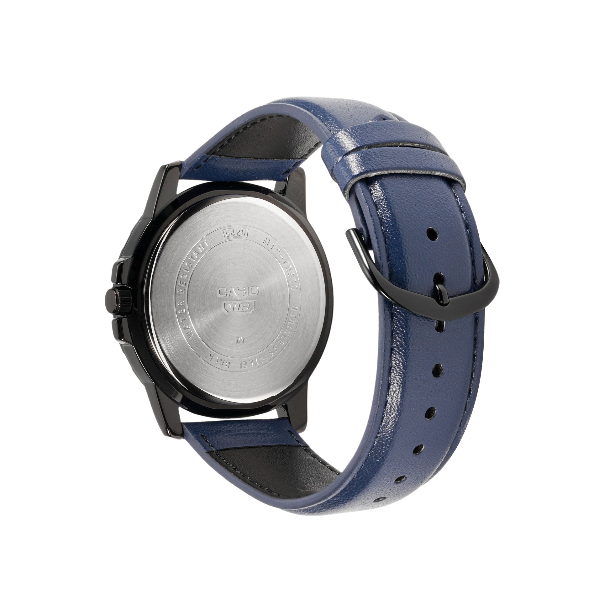 Men's CASIO Dress Series Classic Minimalistic Sports 45mm waterproof Strap Mens Blue Analog MTP-VD300BL-2E