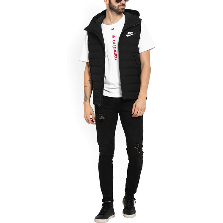 Nike Down Casual Sports hooded Down Vest Black 806865-012