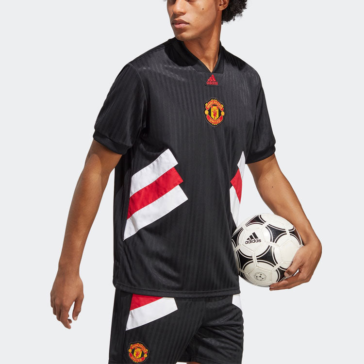 adidas Manchester United Icon Jersey 'Black' HT2002