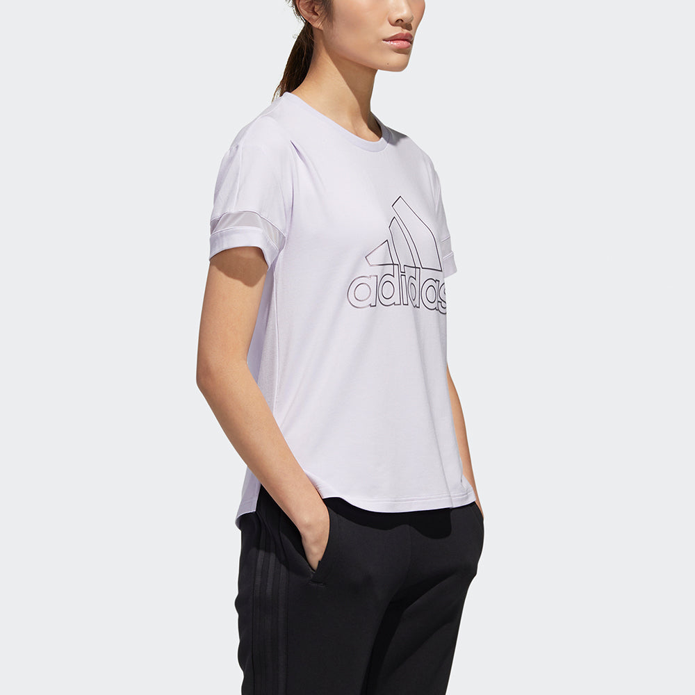 (WMNS) adidas Style Gfx T Bos Logo Printing Sports Short Sleeve Light Purple T-Shirt GJ9023