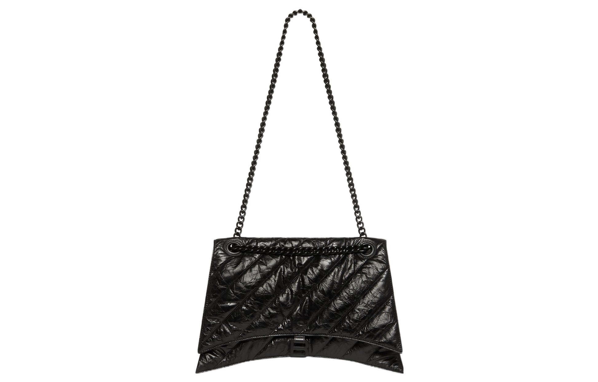 (WMNS) Balenciaga Crush Large Chain Bag Quilted 'Black' 716332210IY1000
