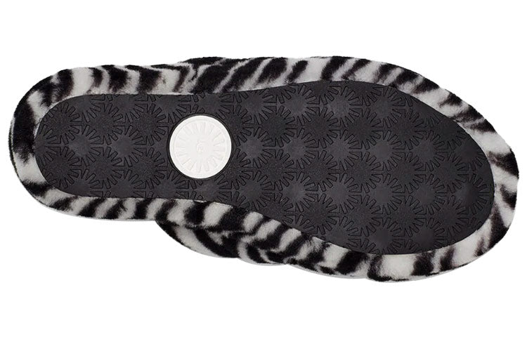 (WMNS) UGG Fluff Yeah Zebra Slide Slipper Color 'Black White' 1112248-BWHT