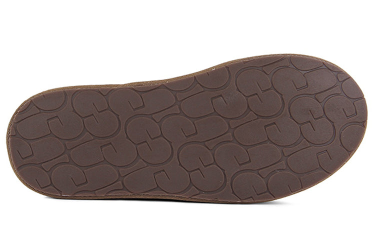 (WMNS) UGG Kallen Suede Moc Toe Pom Pom Slipper 'Chestnut' 1017541-CHE