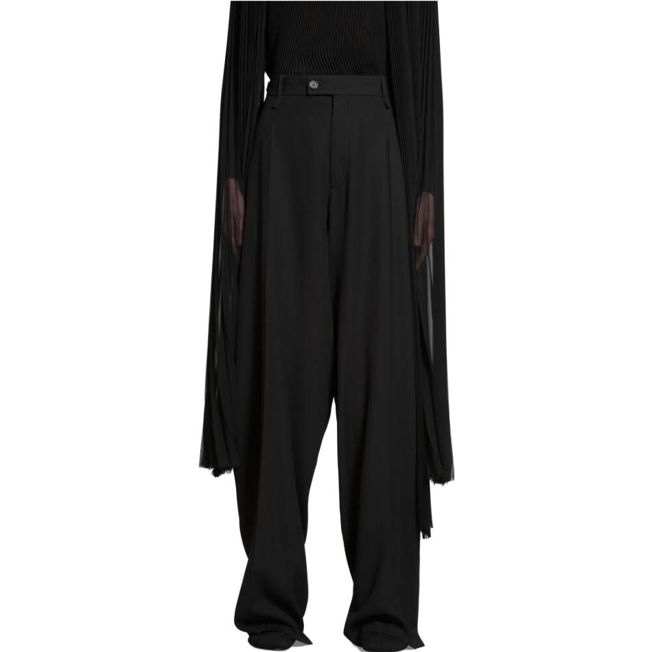 (WMNS) Balenciaga Skater Tailored Pants 'Black' 768544TPT031000