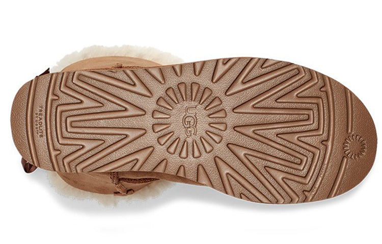 (WMNS) UGG Mini Bailey Brooch Fleece Lined Brown 1119512-CHE