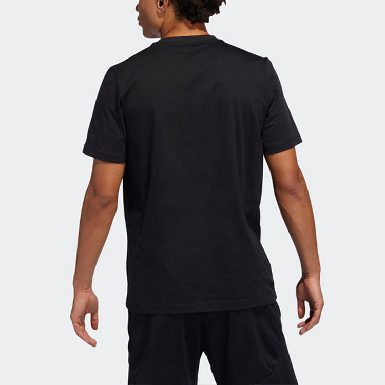 adidas Basketball Sports Round Neck Short Sleeve Black GE4513
