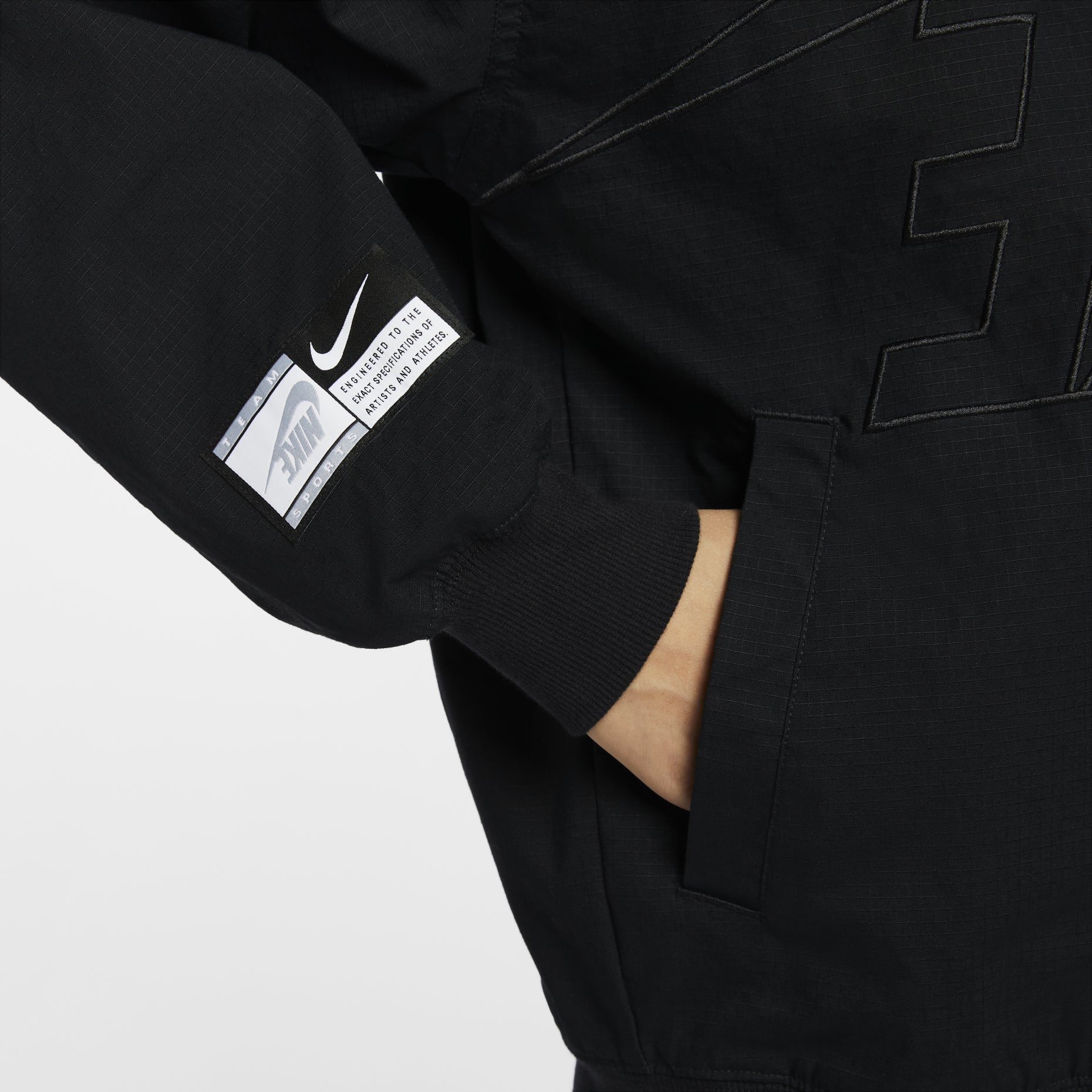(WMNS) Nike Bis Swoosh Jacket 'Black' FV7775-010