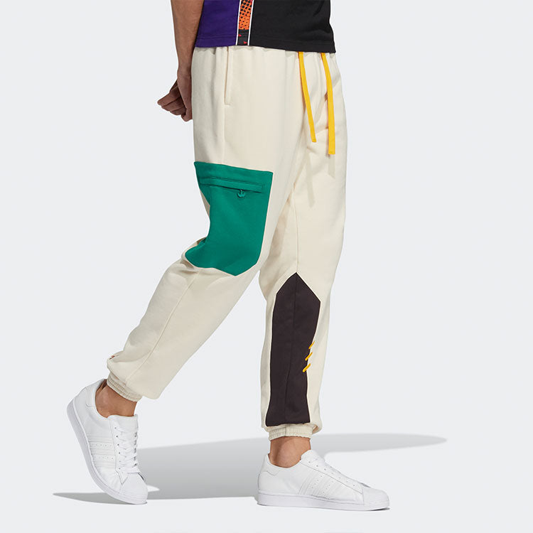 adidas originals Series Contrasting Colors Drawstring Bundle Feet Sports Pants/Trousers/Joggers Creamy White HC0345