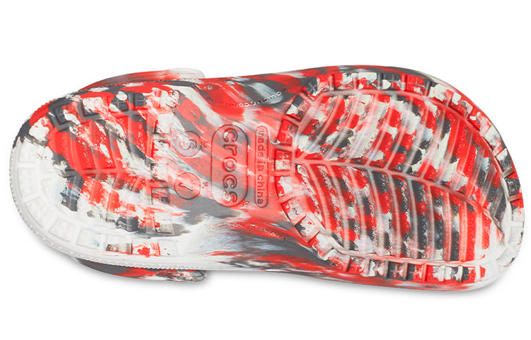 Crocs Classic Clog Marble Beach Sports Unisex Red White Sandals 'Red White' 206867-884