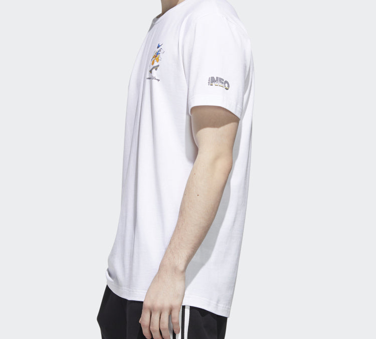 adidas neo Donald Duck Sports Round Neck Short Sleeve White GJ5644