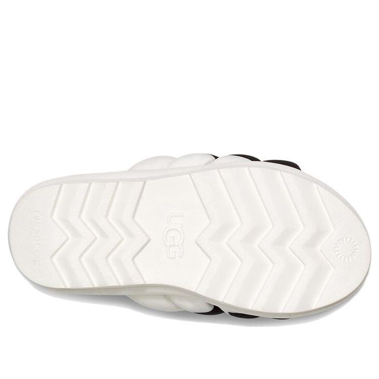 (WMNS) UGG Maxi Slide Logo 'White' 1127067-WHT