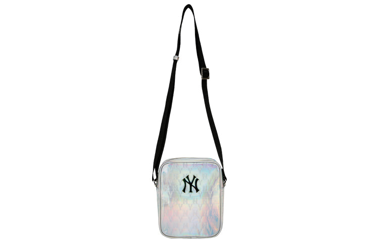 MLB Monogram Series NY New York Yankees Laser Messenger Bag Silver 32BGDA011-50M