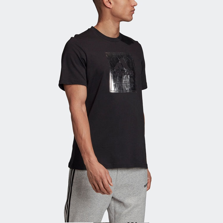 adidas M Lg Bx Fl T Logo Printing Sports Short Sleeve Black GD5929