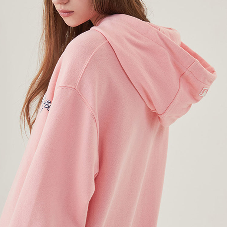 MLB Logo Embroidered Pattern hooded Long Sleeves Unisex Pink Red 31HD04941-07P