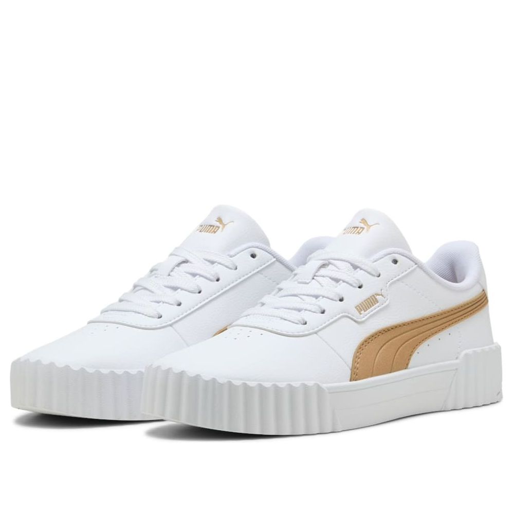(WMNS) PUMA Carina 3.0 Aqua Metallics 'White Light Sand Gold' 400722-02