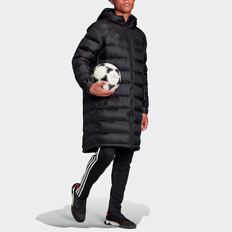 adidas Stay Warm Solid Color Soccer/Football hooded down Jacket Black FU1316