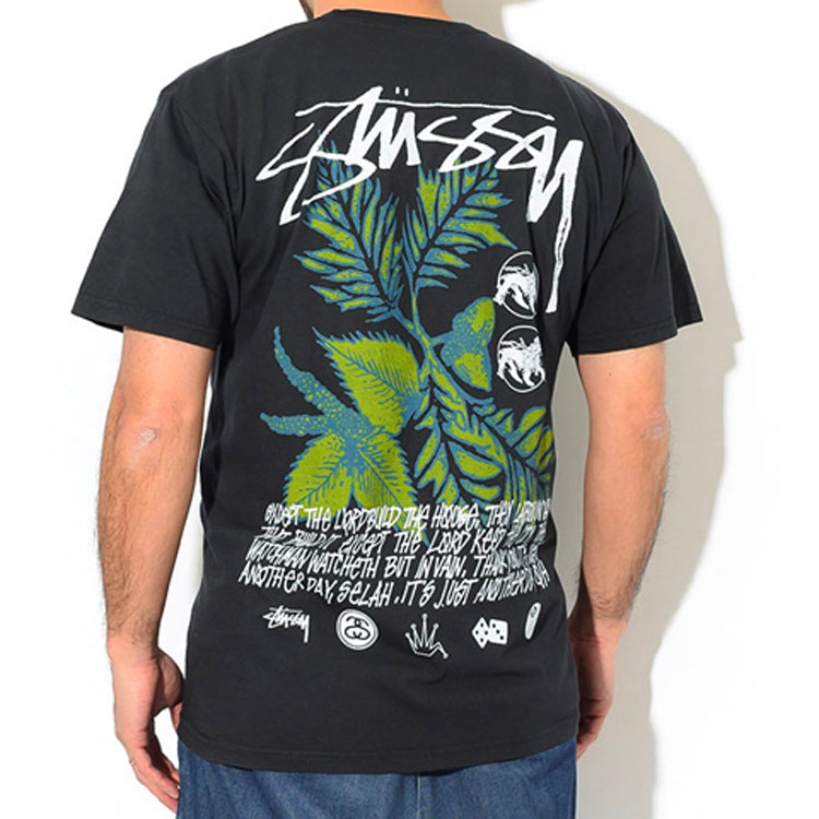 Men's Stussy Bloom Tee Flowers Short Sleeve Black 1904521-0001