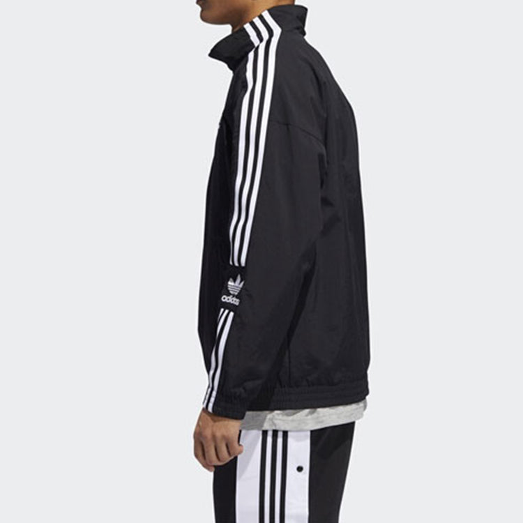 adidas originals Lock Up TT Sleeve Logo Retro Sports Jacket Black ED6092