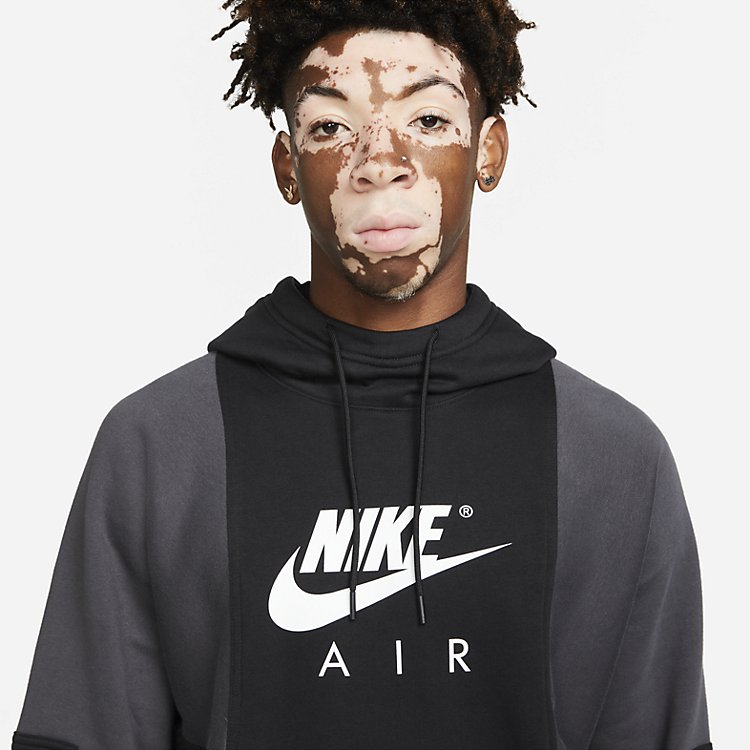 Nike Air Pullover Fleece Hoodie 'Black Anthracite' DD6383-010