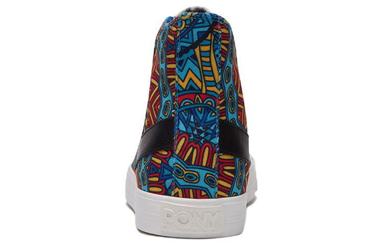 (WMNS) PONY Shooter High Canvas Shoes Black Label Multicolor 01W1SH08MO