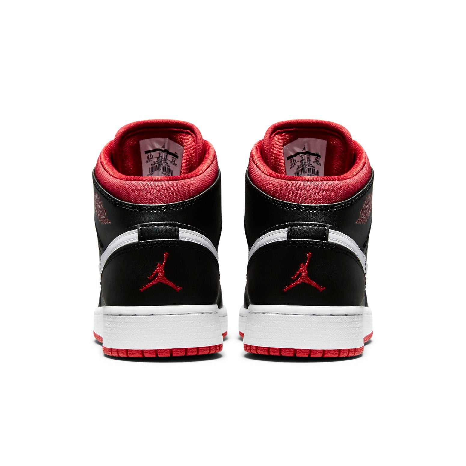 (GS) Air Jordan 1 Retro Mid 'Black Red White' 554725-020