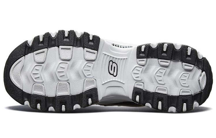 (WMNS) Skechers D'Lites 1.0 Low-Top Running Shoes Black/White 66666193-BKW