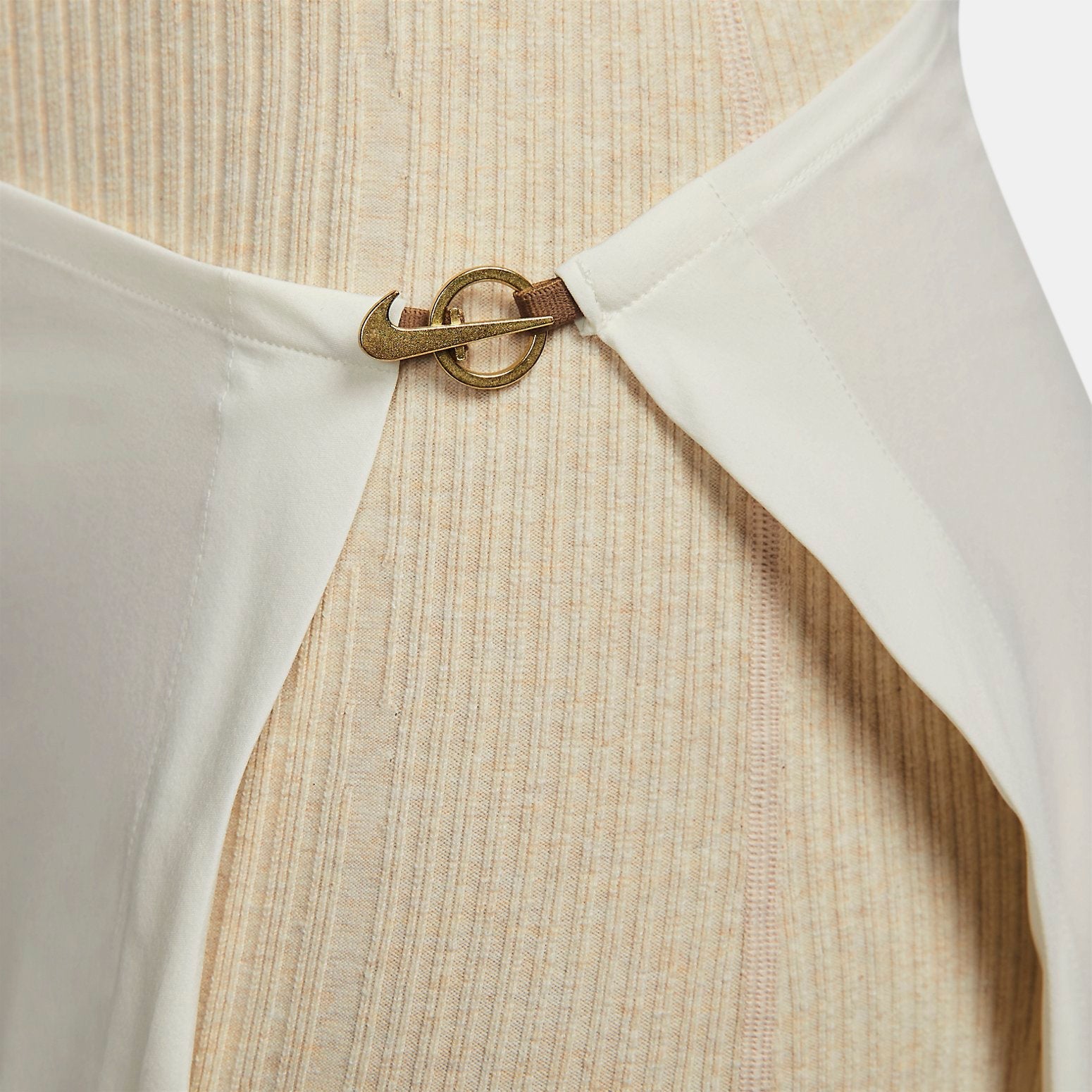 (WMNS) Nike x Jacquemus Ribbed Short Bodysuit 'Pearl White' DN3233-221
