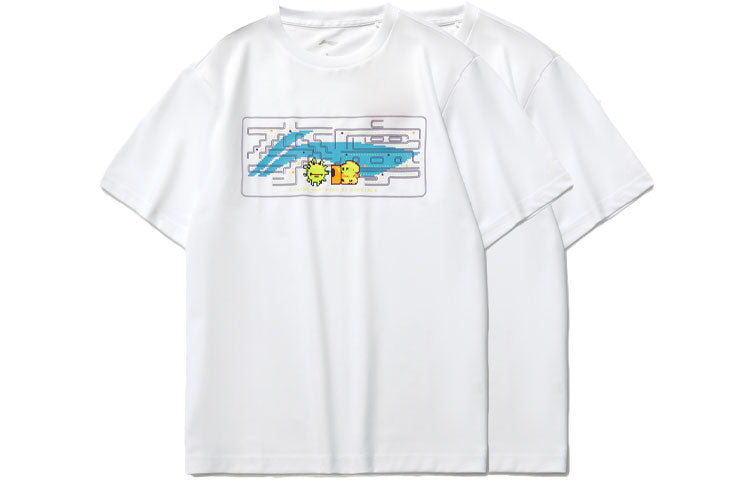 Li-Ning Cartoon Graphic Loose Fit T-shirt 'White' AHSR340-11