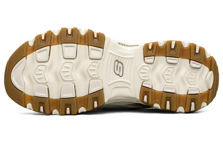 (WMNS) Skechers D'lites 1.0 White/Gold 149246-WHT