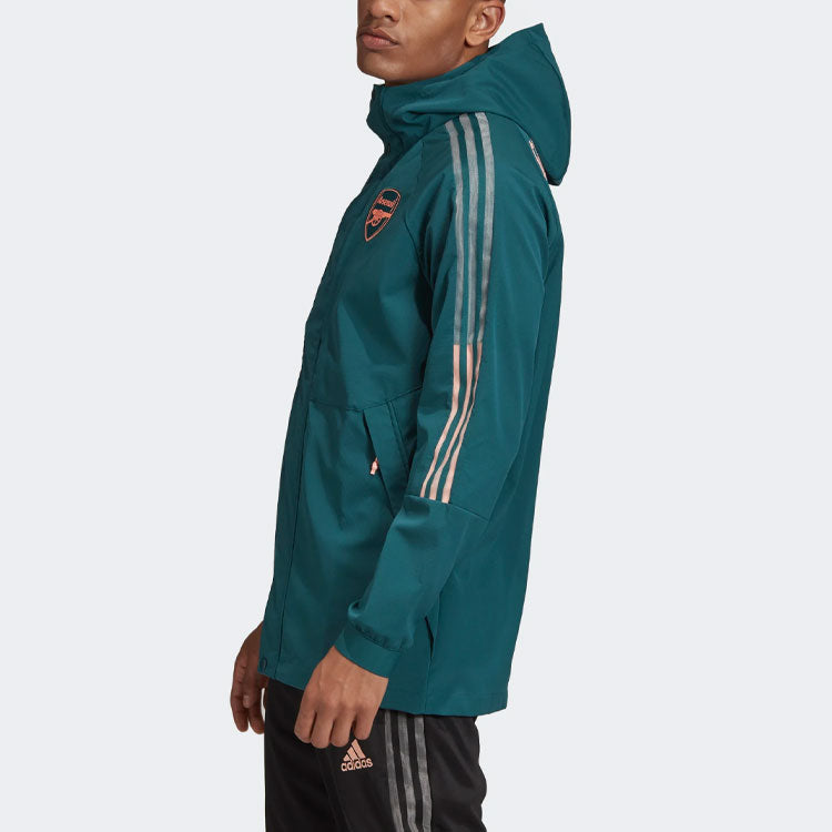 adidas Afc Travel Jkt Arsenal Soccer/Football Sports Hooded Jacket Green FQ6890