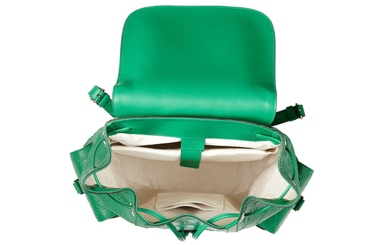 Gucci GG Printing Embossing Backpack Green 625770-1W3BN-3776