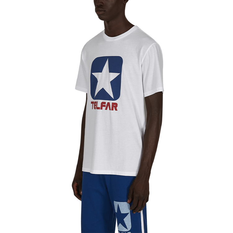 Converse x TELFAR Crossover Basketball Sports Printing Round Neck Short Sleeve White T-Shirt 10022844-A01