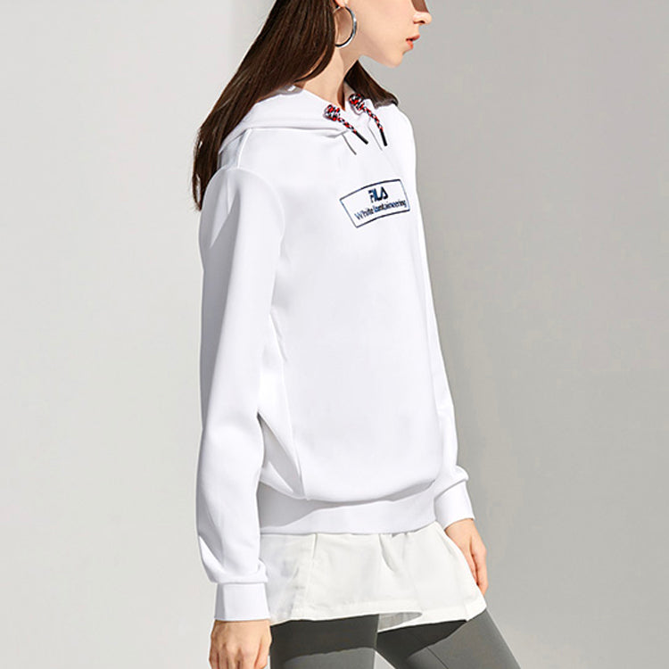 (WMNS) Fila FUSION Casual Sports Pullover Hoodie White T11W117210F-WT