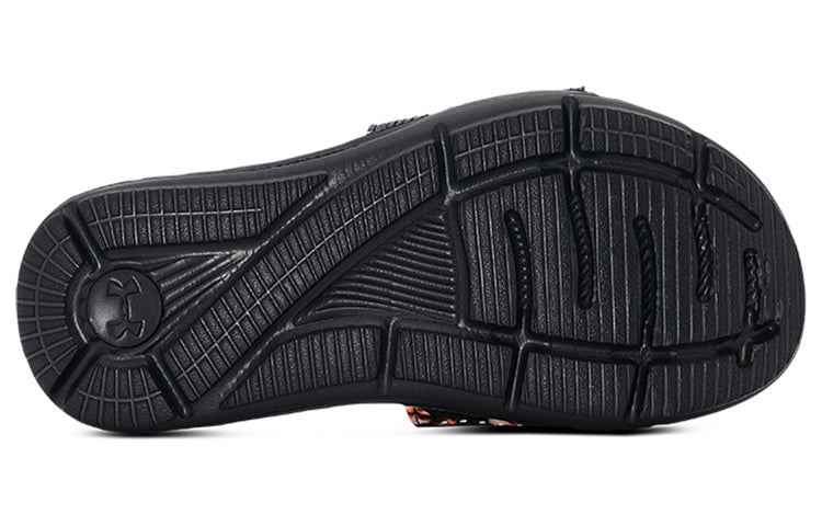 (WMNS) Under Armour Ignite 6 Graphic Strap Slide 'Black Afterglow' 3024453-006