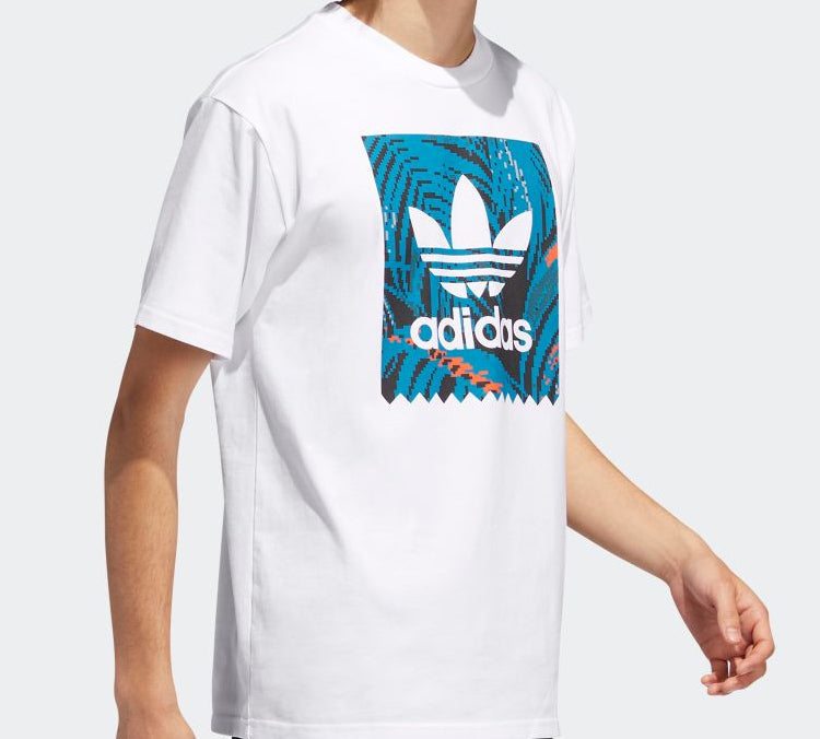 adidas originals Blue Printing Short Sleeve White EC7361