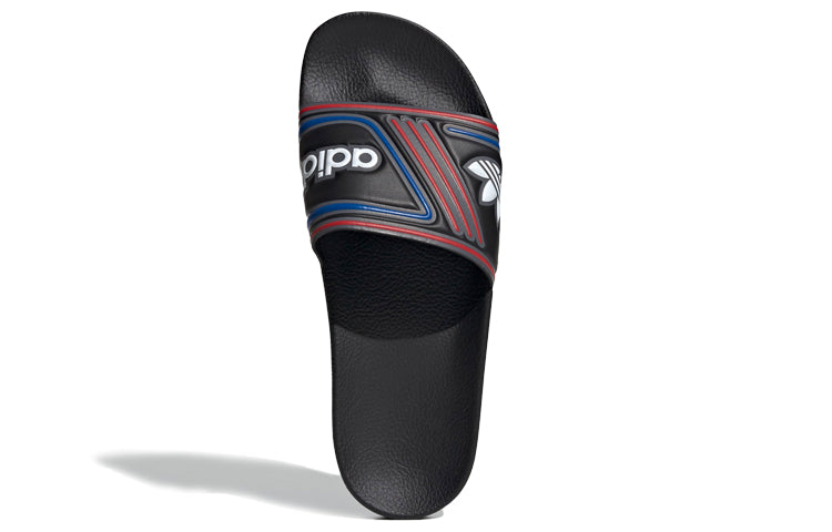 (WMNS) adidas originals Adilette Slides 'Black Red Blue' EE6177