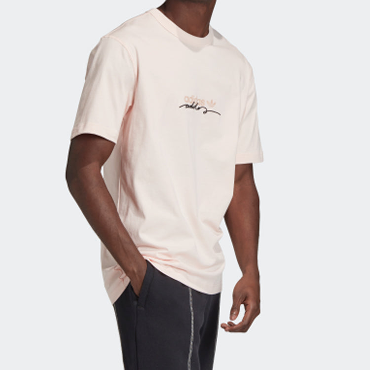 adidas originals Athleisure Casual Sports Short Sleeve Pink GD9285