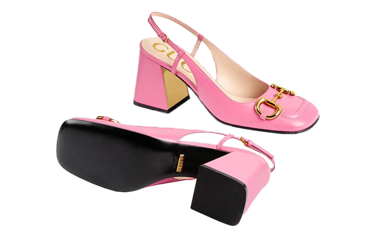 (WMNS) Gucci Mid-Heel Slingback with Horsebit 'Pink' 643892-C9D00-5609