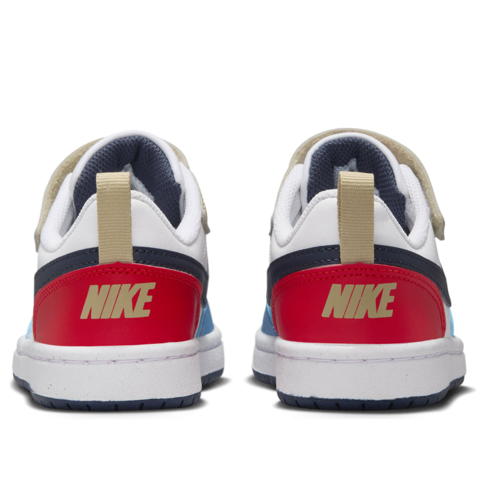 (PS) Nike Court Borough Low Recraft 'White Thunder Blue Light Crimson' DV5457-124