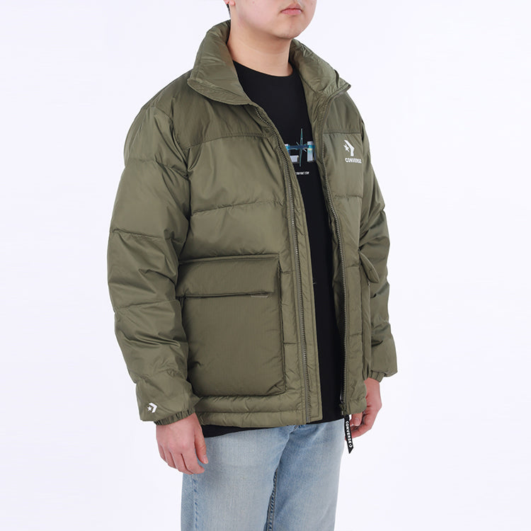 Converse Star Chevron Down Jacket Asia Sizing 'Olive Green' 10023755-A04